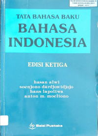 Image of Tata Bahasa Baku Bahasa Indonesia