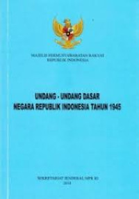 Image of UNDANG - UNDANG DASAR NEGARA RI TAHUN 1945